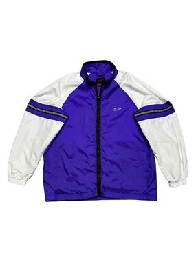 NIKE VINTAGE 90S Y2K Purple Light Windbreaker Retro Jacket Womens Medium